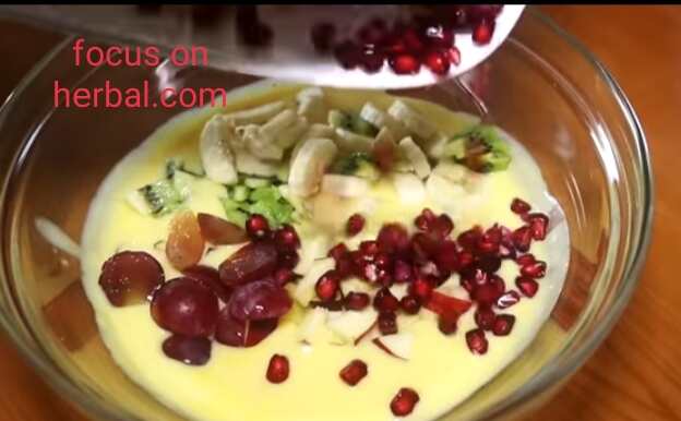 Desert fruit custard recipe 